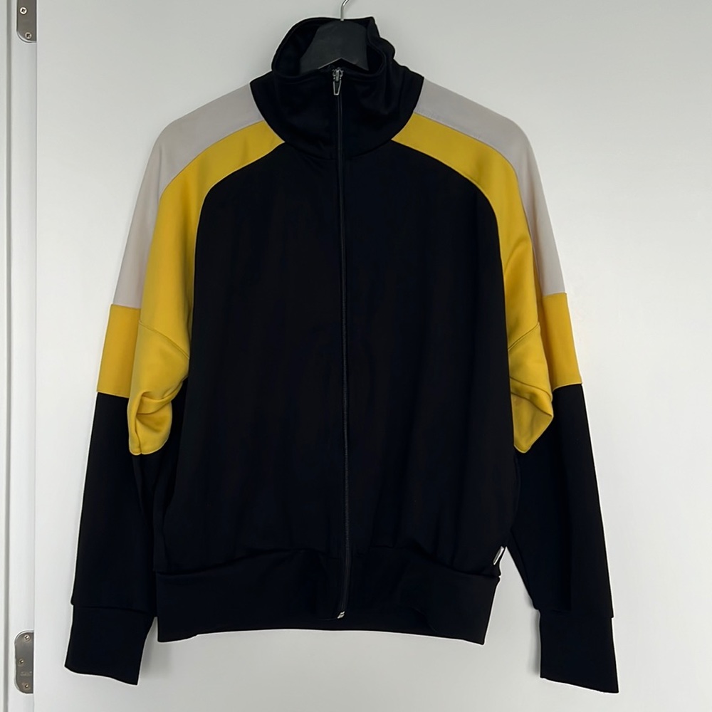 EPTM Yellow and Black Zip Up Sweater Jacket - size small